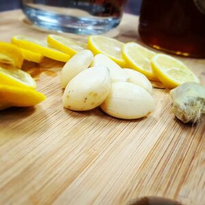 garlic, ginger, lemon, honey - ingrediets 2